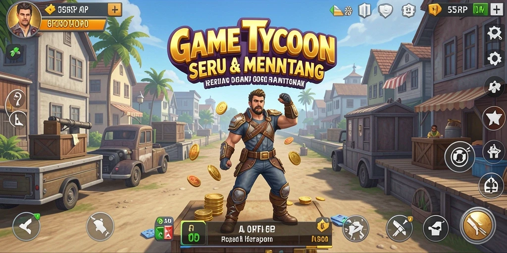 Tangkapan layar utama 55RP menampilkan gameplay Tycoon yang mendebarkan.