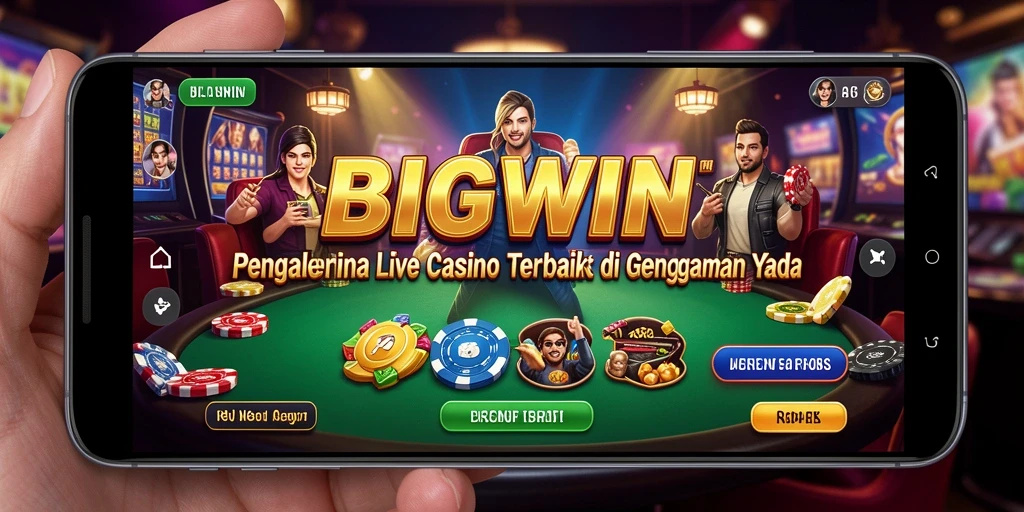 Screenshot gameplay <strong>BIGWIN</strong> menunjukkan dealer profesional dan pemain yang terlibat.
