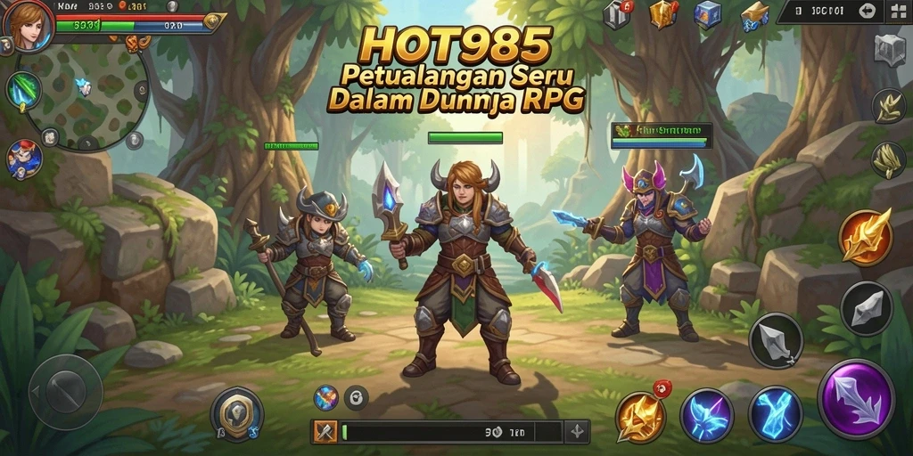 Tangkapan layar HOT985 menampilkan aksi pertempuran RPG yang mendebarkan.