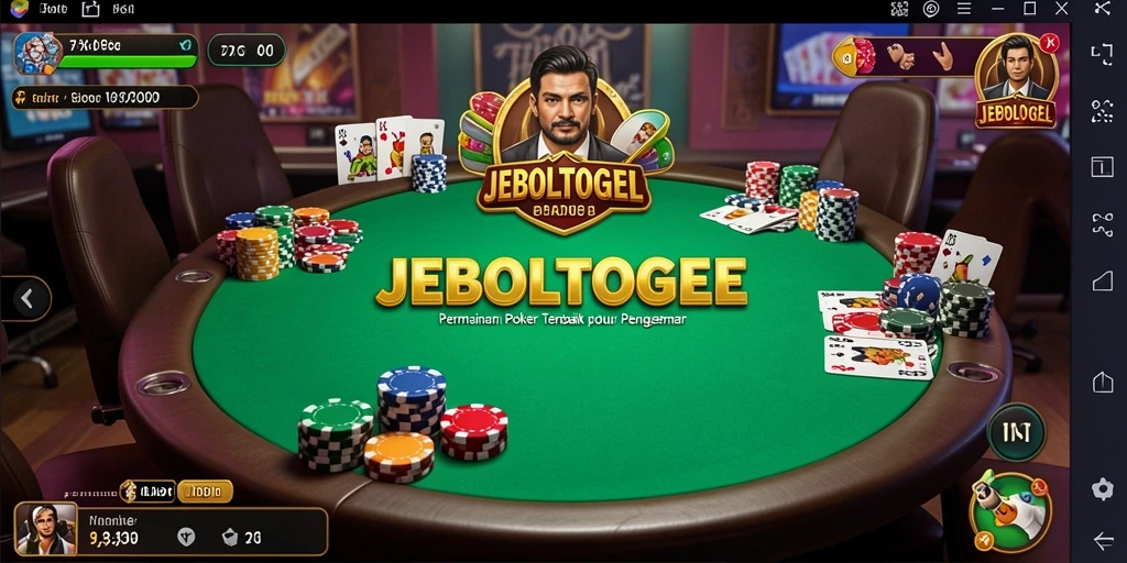 Screenshot gameplay JEBOLTOGEL yang menampilkan aksi Poker seru.