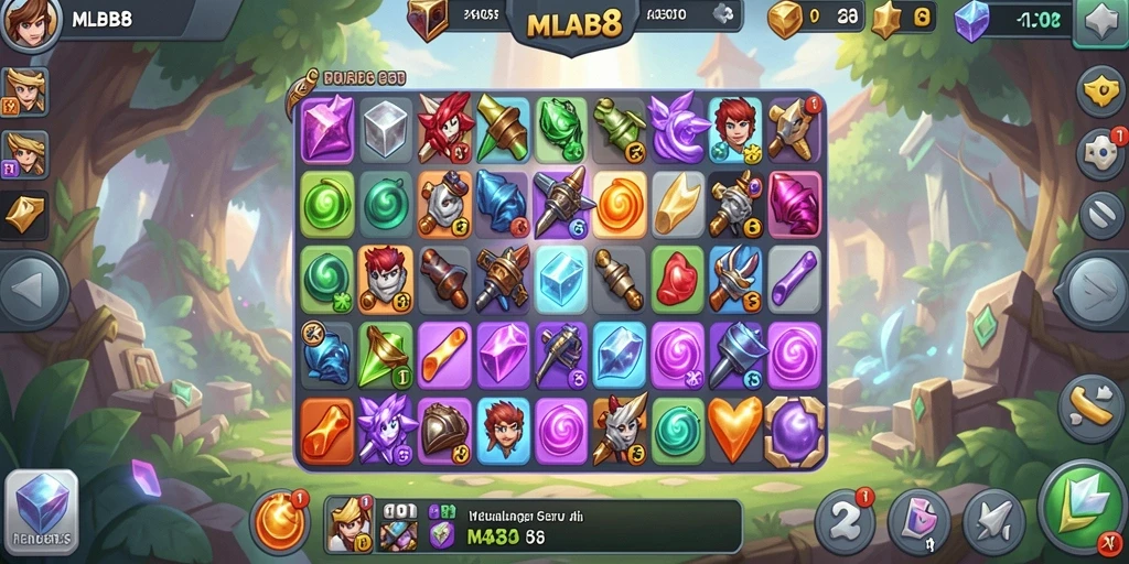 Tampilan gameplay seru dari MLBB8 dalam aksi Match-3.