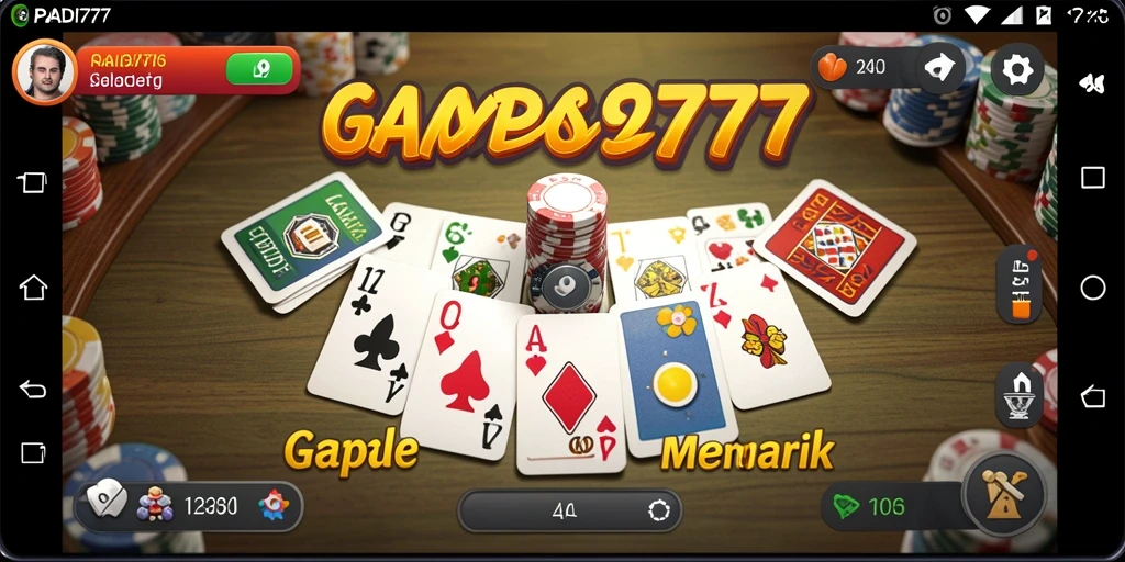 Tampilan gameplay Gaple yang seru di PADI777.