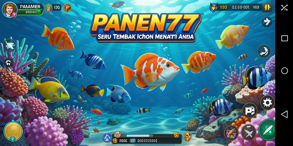 Tampilan menarik dari gameplay Tembak Ikan PANEN77.