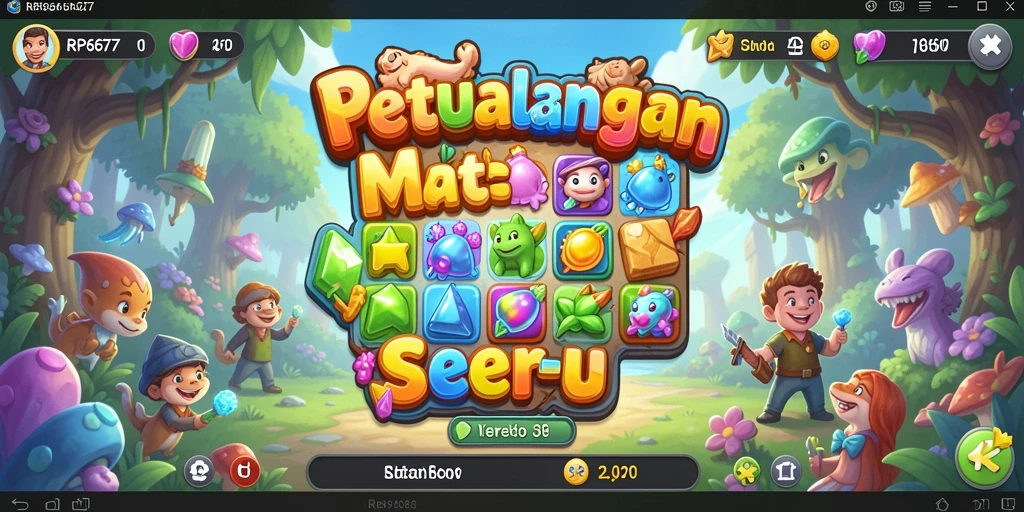 Gameplay seru RP6677 dengan warna-warni yang mencolok.