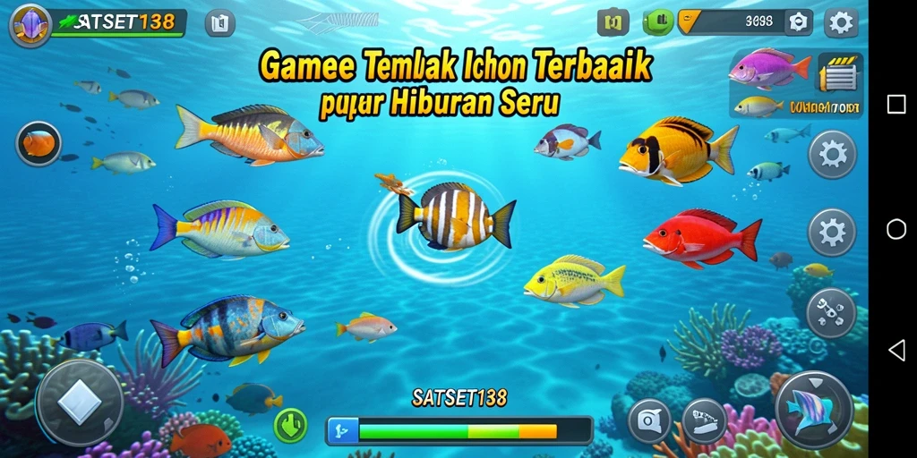 Tampilan grafis menarik dari gameplay Tembak Ikan SATSET138.